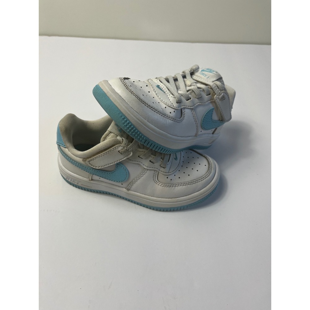 Nike Air Force 1 Low Toddler White Light Blue Sneakers CU0591-103
